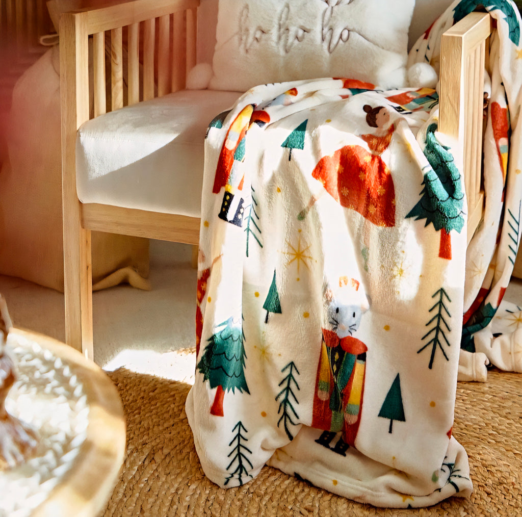 Weihnachtsdecke „Nutcracker“ – Warm, Weich & Perfekt für die Winterzeit