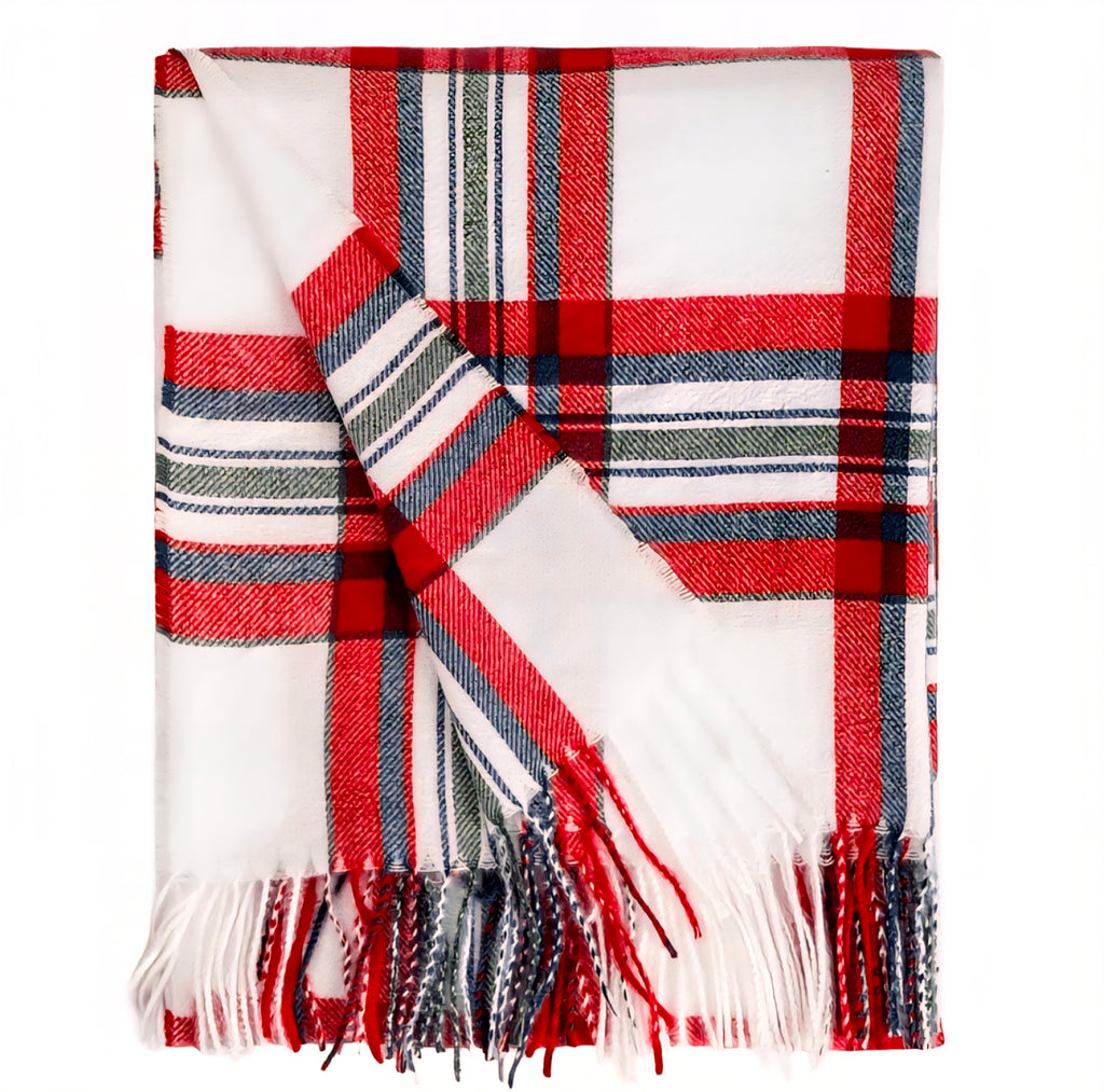 Kuscheldecke im rot-karierten Design – 150×200 cm