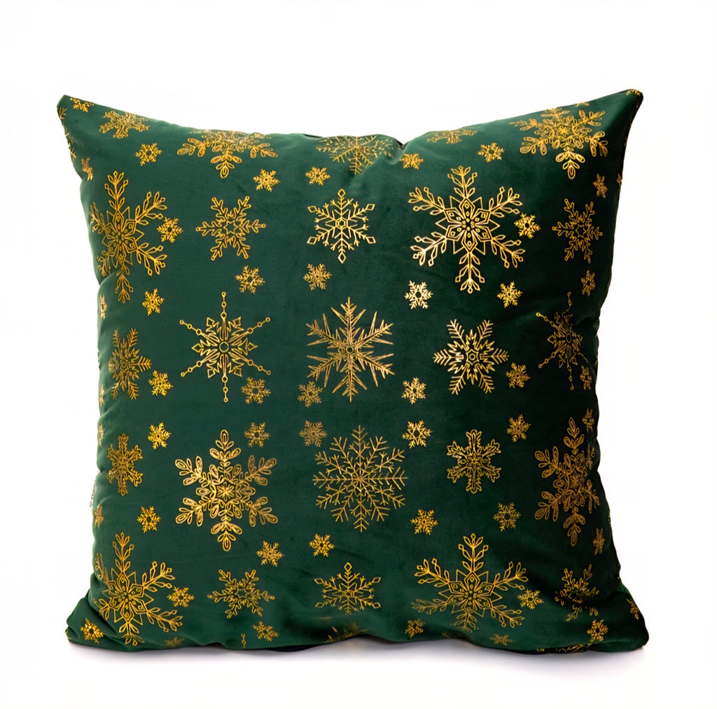Deko-Kissen Golden Snowflakes – Homla