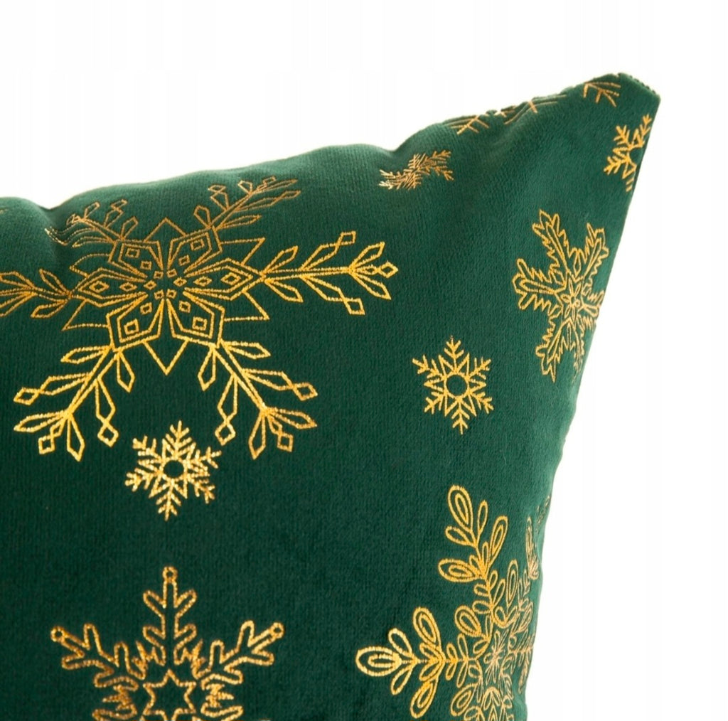 Deko-Kissen Golden Snowflakes – Homla