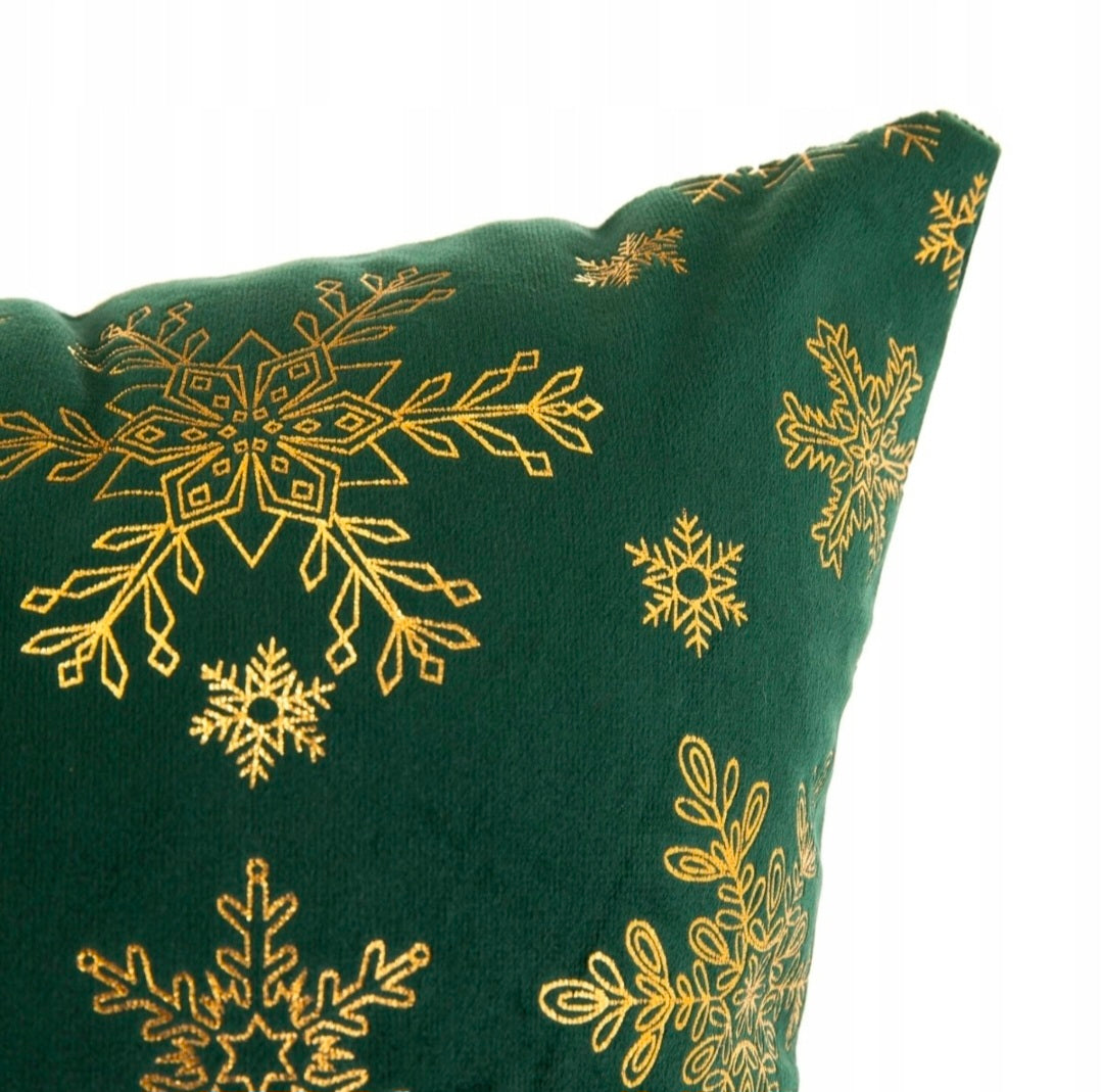 Deko-Kissen Golden Snowflakes – Homla