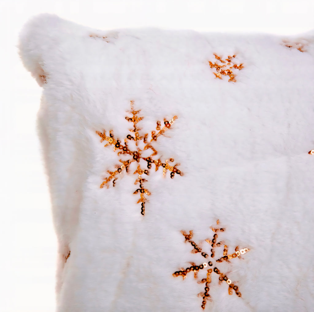 Deko-Kissen White Snowflakes – Homla