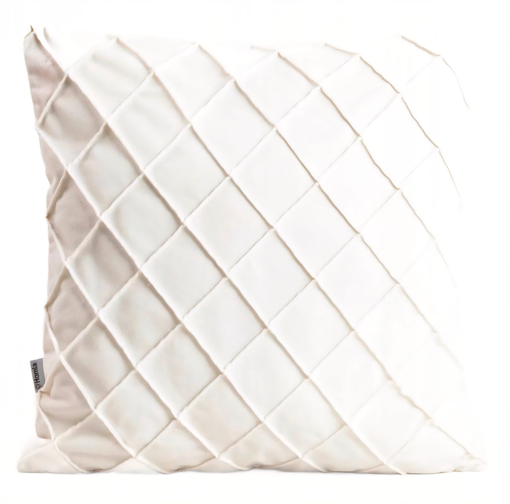 Deko-Kissen Soft Quilted White  – Homla