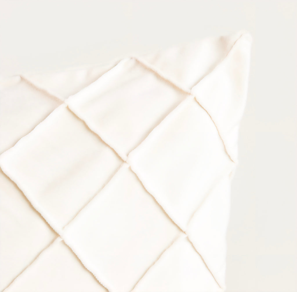 Deko-Kissen Soft Quilted White  – Homla