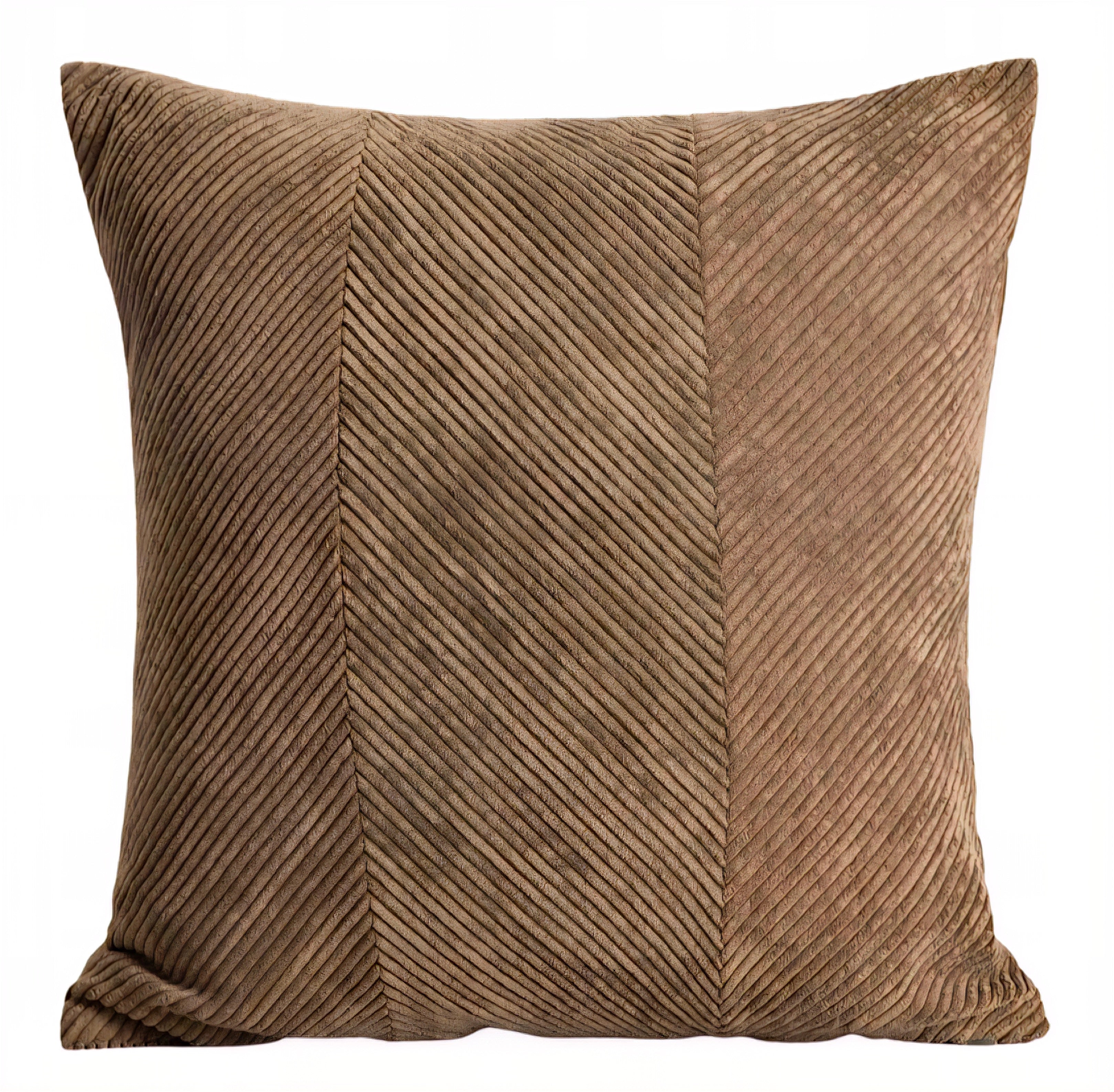 Deko-Kissen Soft Taupe Lines – 45×45 cm – Homla