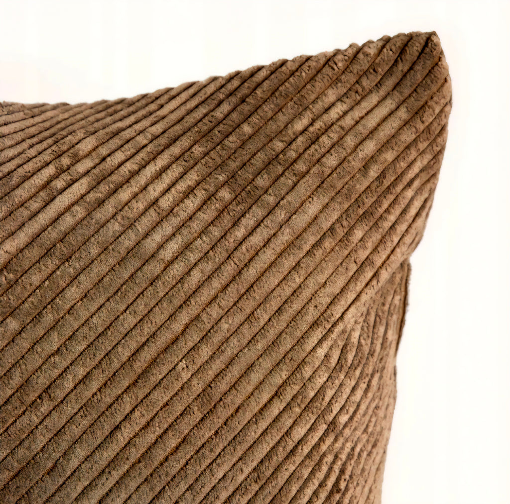 Deko-Kissen Soft Taupe Lines – 45×45 cm – Homla