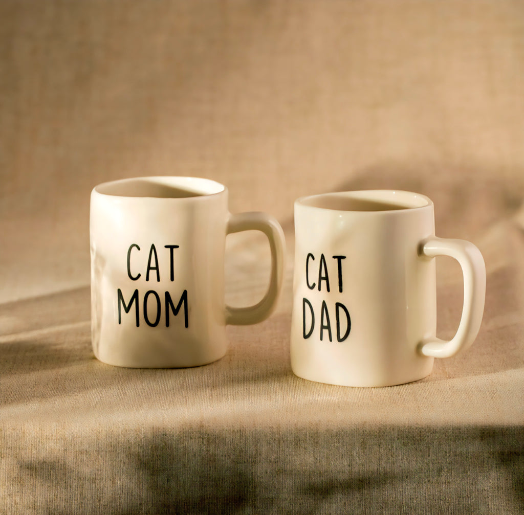 Keramikbecher 550 ml – „Cat Mom / Cat Dad“